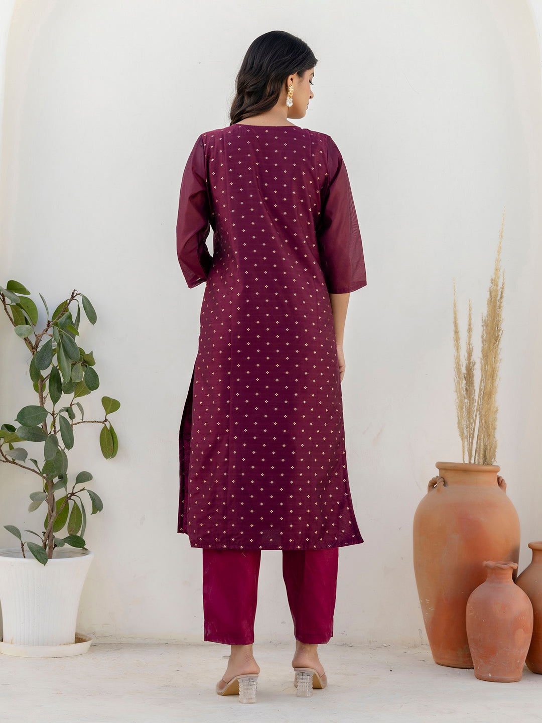 Akrita Women Silk Blend Kurta Pant Dupatta Set