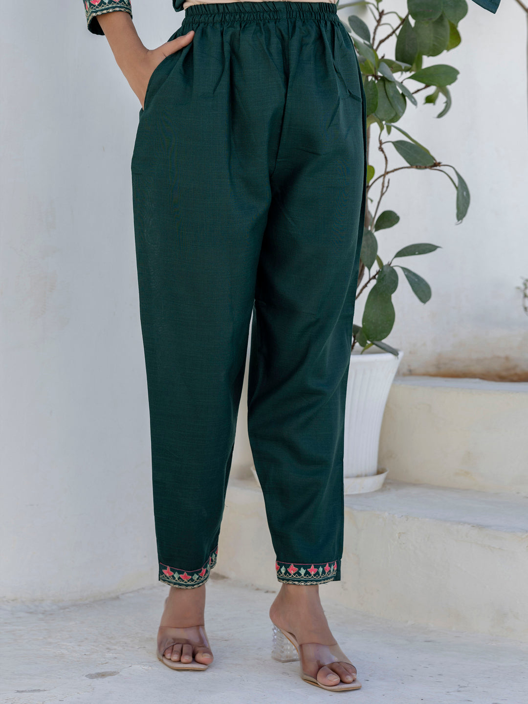 Meher Women Kurta and Trousers Pant Sets Cotton Blend