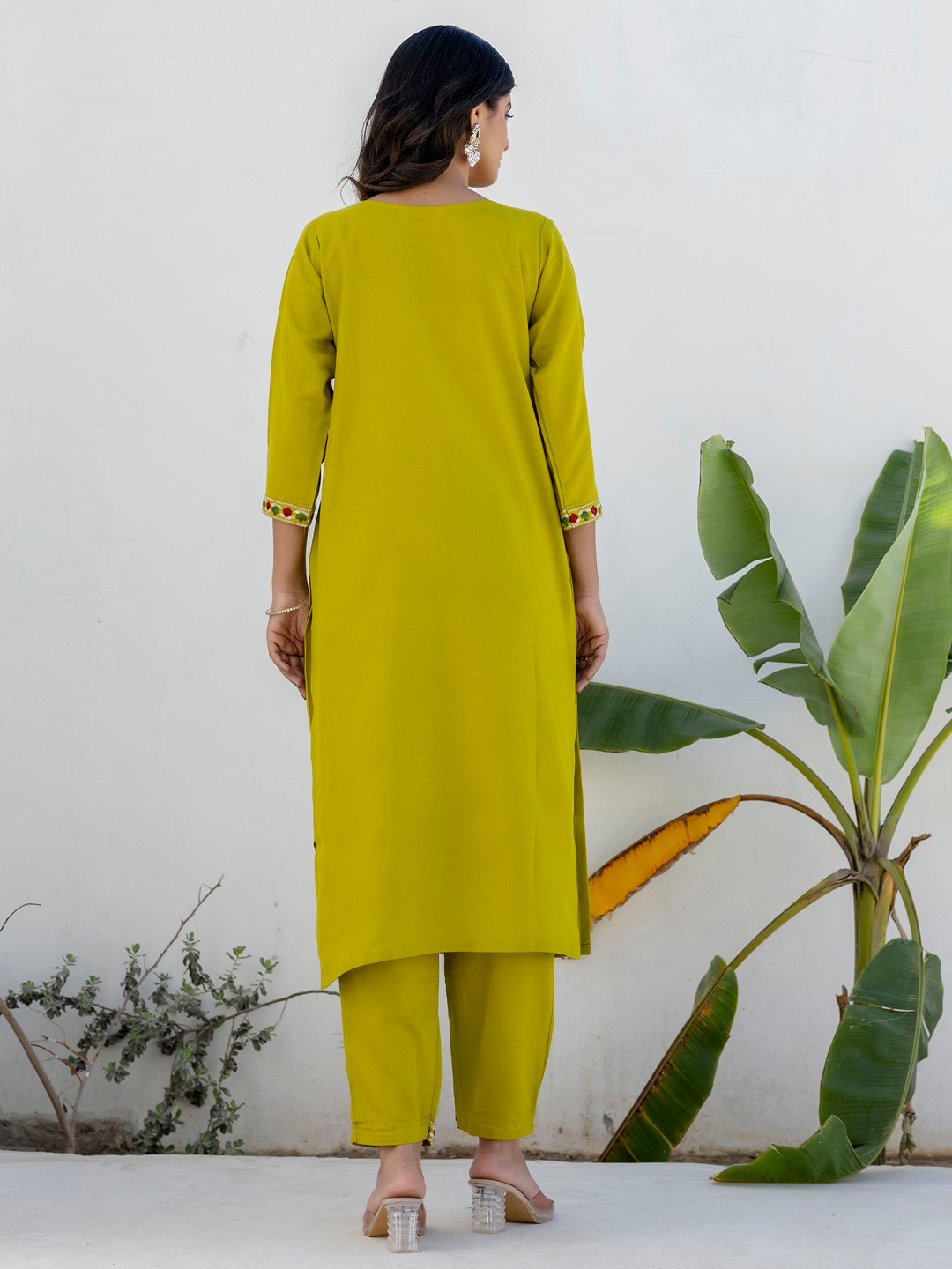 Meher Women Kurta and Trousers Pant Sets Cotton Blend
