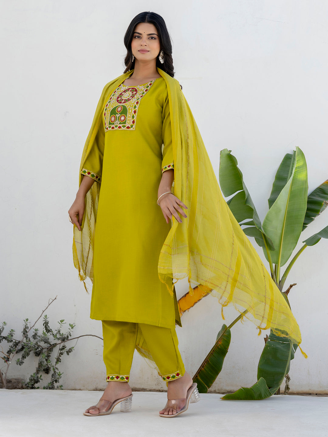 Meher Women Kurta and Trousers Pant Sets Cotton Blend