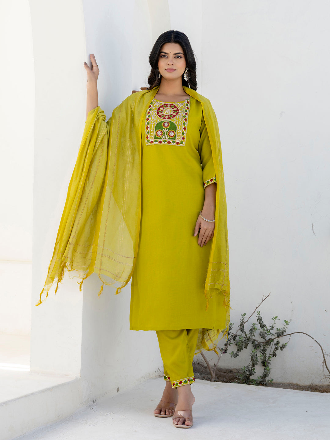 Meher Women Kurta and Trousers Pant Sets Cotton Blend