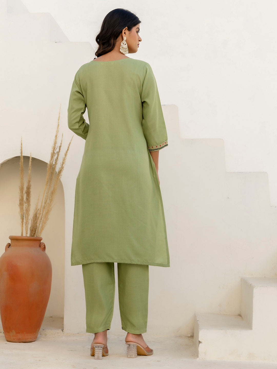 Meher Women Kurta and Trousers Pant Sets Cotton Blend