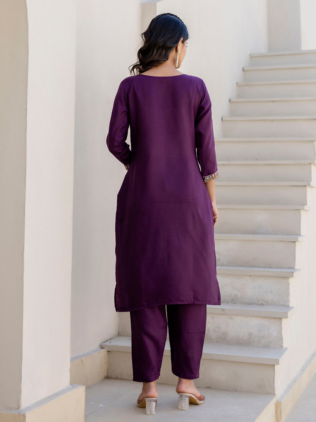 Meher Women Kurta and Trousers Pant Sets Cotton Blend