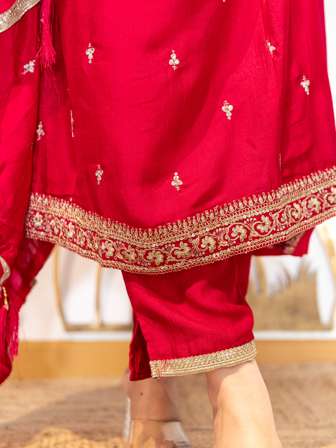 Mohini Elegant Ready to Wear Anarkali Kurta Set in Soft Silk Blend with Embroidered Dupatta and Perfect Fit