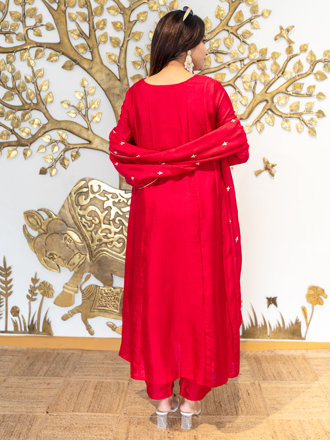 Mohini Elegant Ready to Wear Anarkali Kurta Set in Soft Silk Blend with Embroidered Dupatta and Perfect Fit