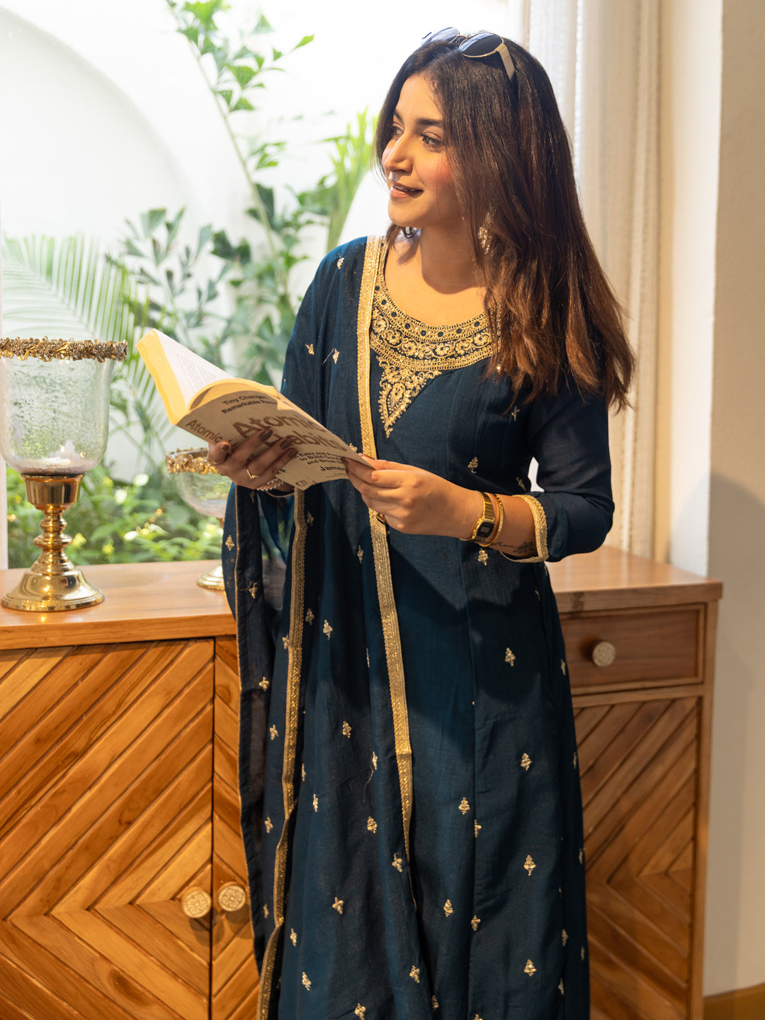 Mohini Stylish Anarkali Kurta Set Ready to Wear Soft Silk Fabric with Embroidered Dupatta Tailored Fit