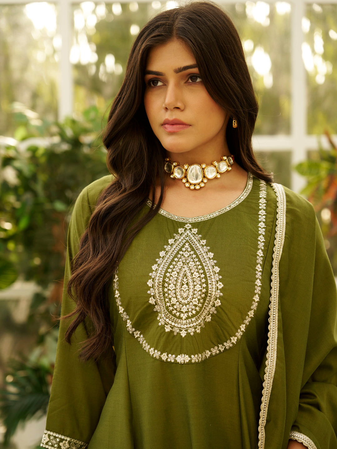 Vaani Anarkali Kurta and Pant Dupatta Set