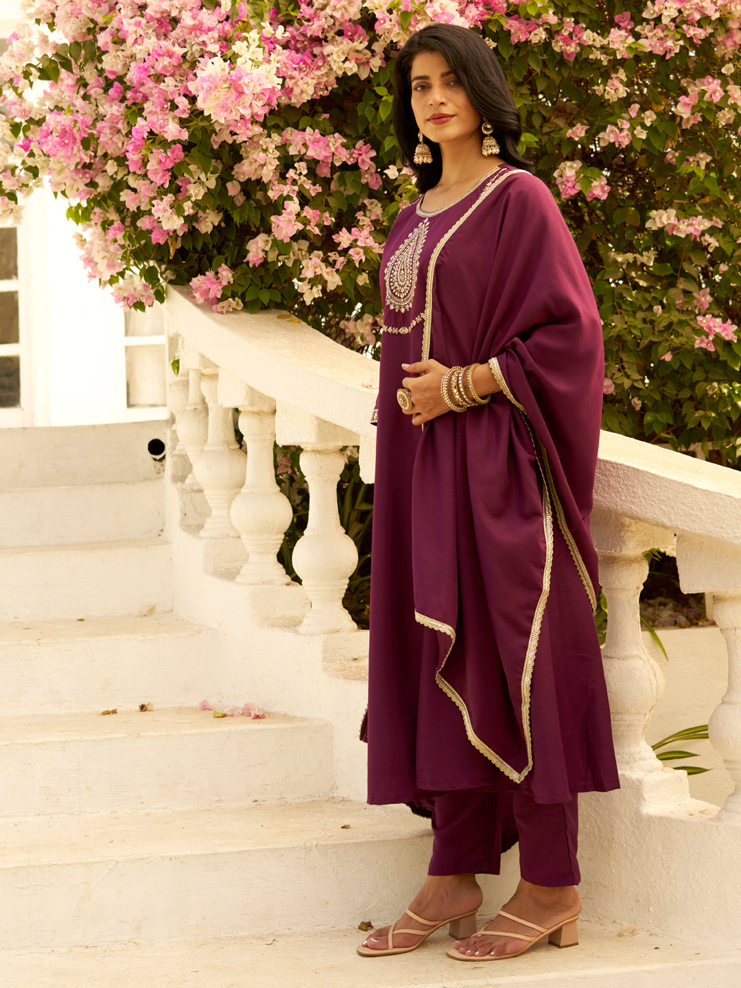 Vaani Anarkali Kurta and Pant Dupatta Set