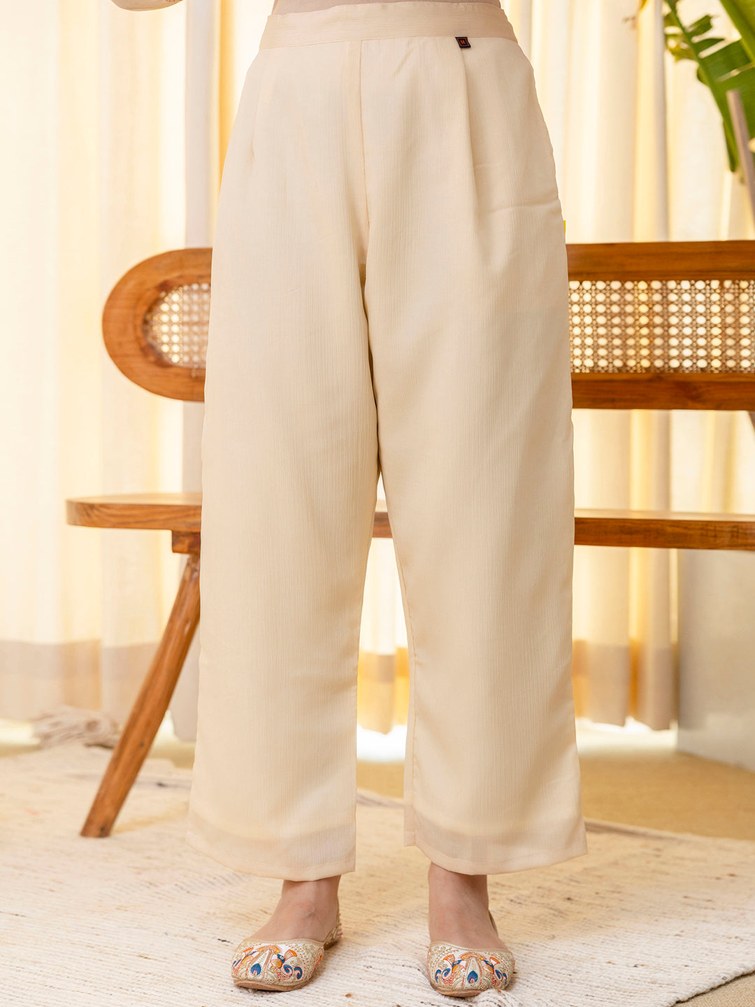 Niyati Cream Embroidred Kurta Sets with Sequins Work Women Suits