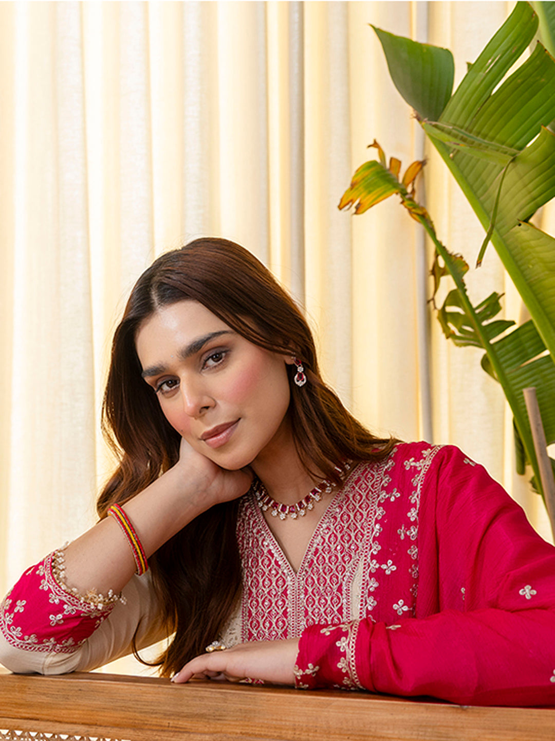 Niyati Cream Embroidred Kurta Sets with Sequins Work Women Suits