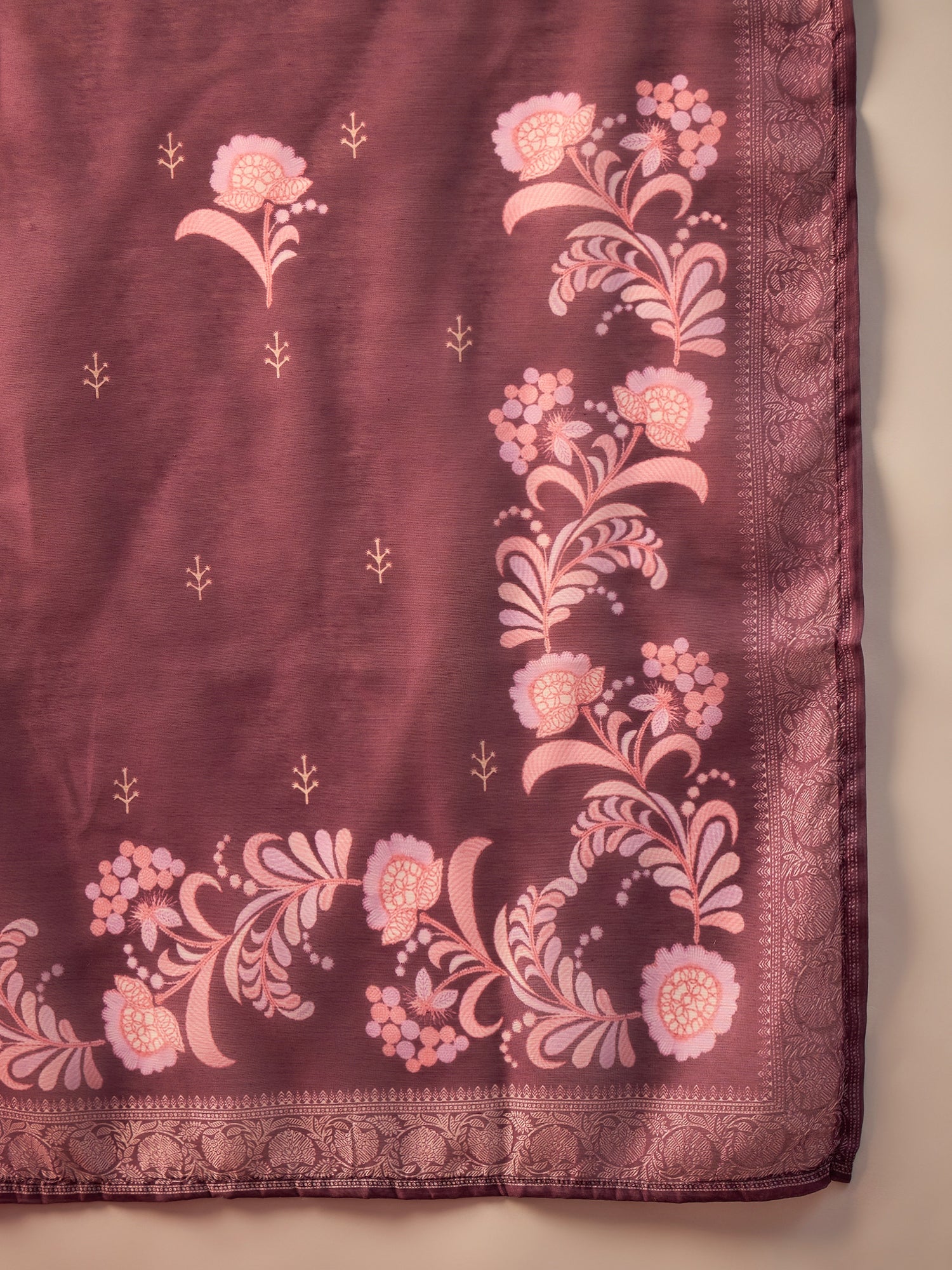 Charvi Wine Women’s Traditional Kurta Pant Set with Dupatta