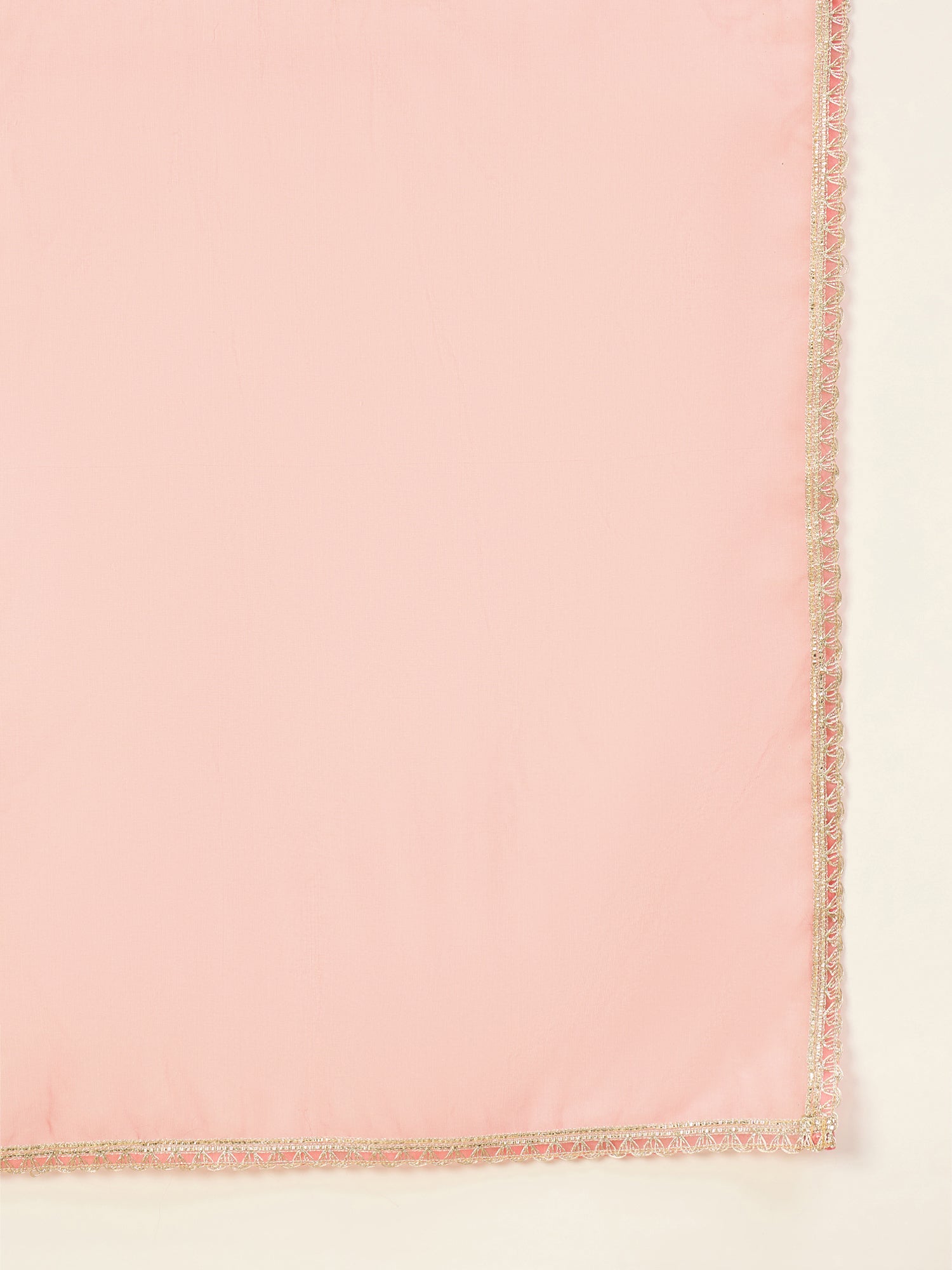 Myra Women's Peach Silk Blend Embroidered Yoke Flared Kurta Set