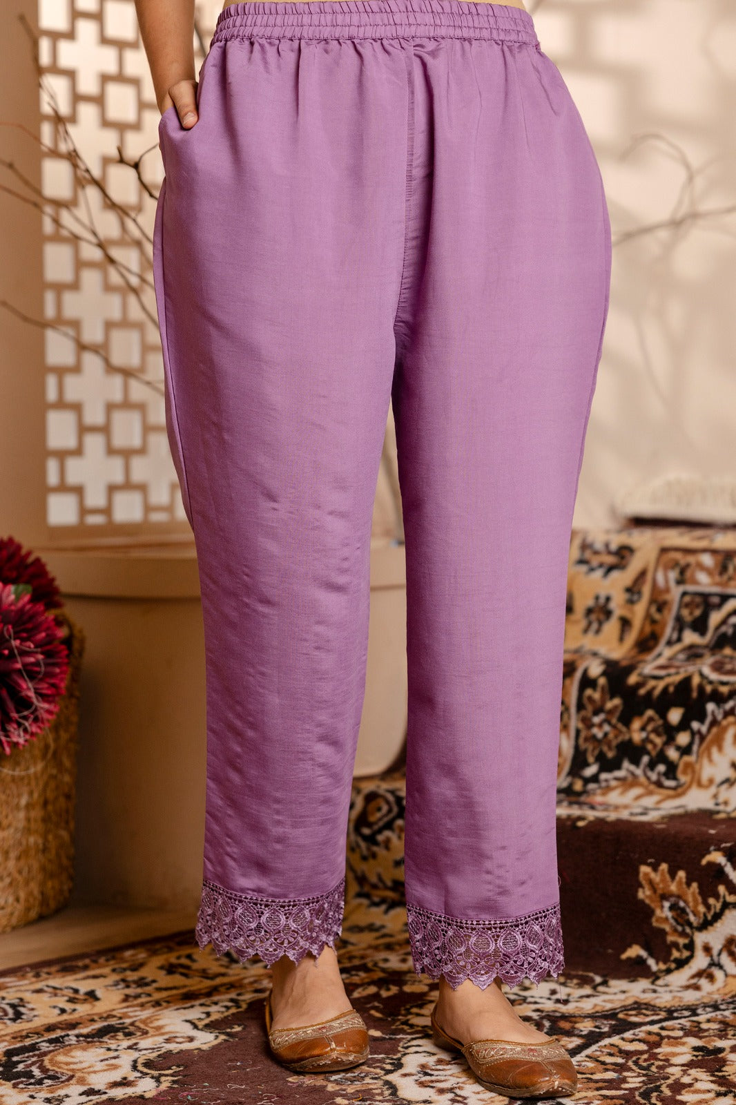 Rupa Women Kurta and Pant Sets Viscose Roman Silk Fabric