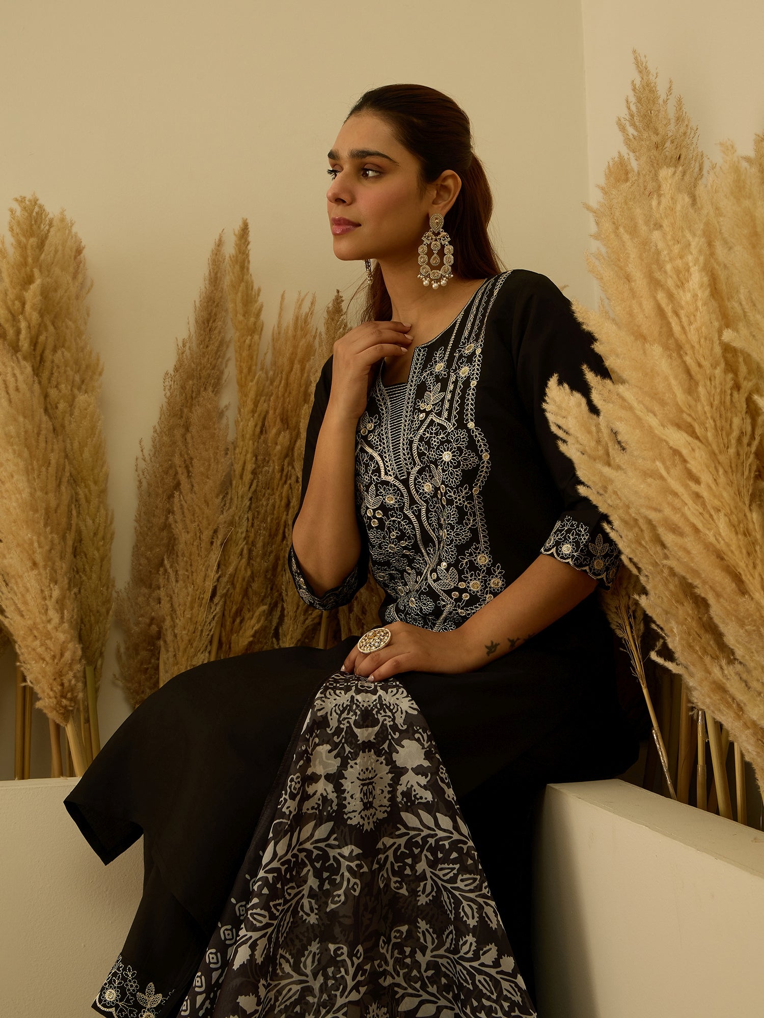 Mandira Silk Blend Organza with Embroidery Kurta and Pant & Dupatta